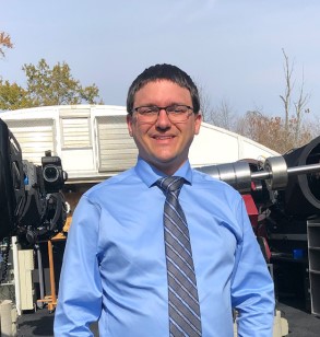 Dr. Ludovici standing at the Oakley Observatory.