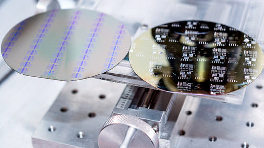 Close up of metal discs in MiNDS lab.