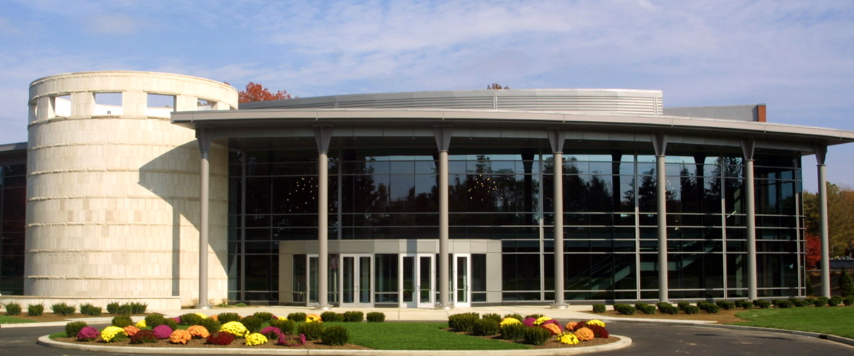 Image of the west side of Hatfield Hall on a sunny afternoon.