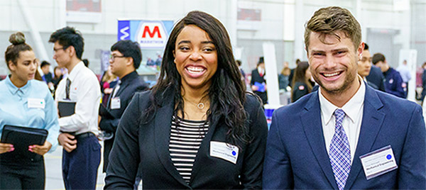 Students at career fair