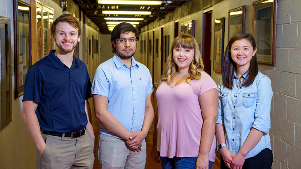 Guy Yager, Alex Lutzow, Emily Tomey and Carolyn Donohoe.