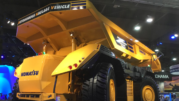 Rod Schrader and a piece of Komatsu equipment