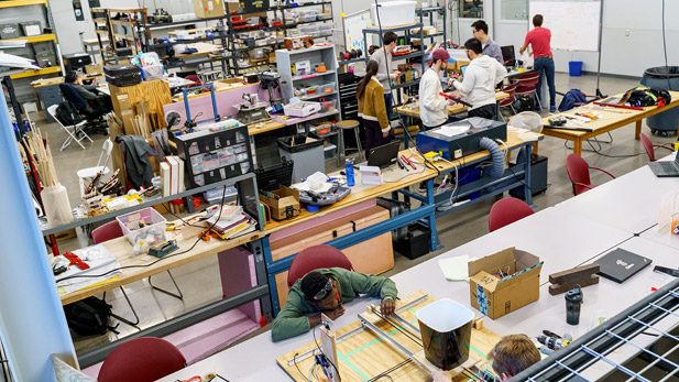 Students working in the Kremer Innovation Center