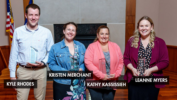 Award winners pose for a photo.