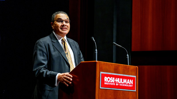 Dr. Freeman A. Hrabowski speaks at Rose-Hulman, January 16, 2023.