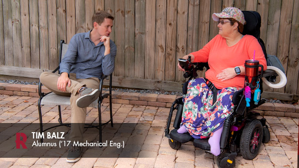 Tim Balz is shown speaking with a 