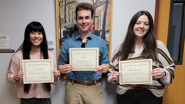 Lily S. Ebright, junior J.B. King, and senior Rebecca E. Breland