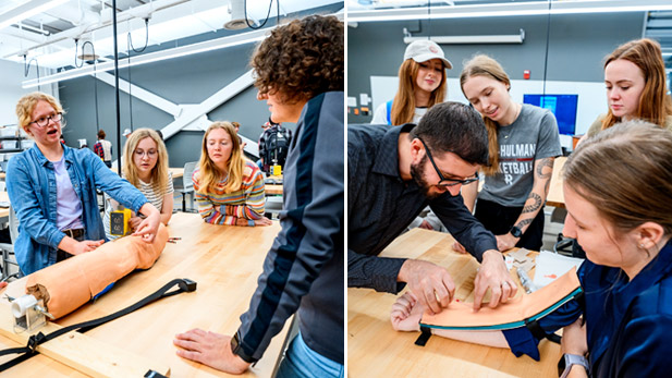 Biomedical Engineering students at Rose-Hulman work on projects.