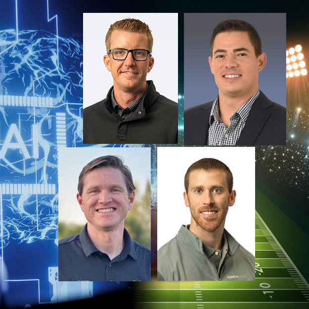 Profile collage photo of Jeremy Hochstedler (EE, 2006), Kellen Hurst (CE, 2007), Paul Gagnon (SE, 2006), and  Jordan Chipka (ME, 2013)