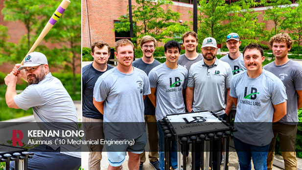 photo of Keenan Long with this year’s ME capstone project students