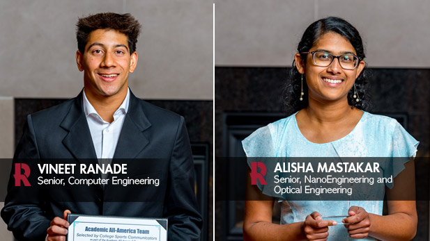 profile photos of Vineet Ranade and Alisha Mastakar.