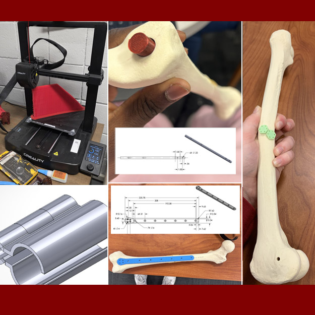 collage image of First-Year Students Model CAD Skills