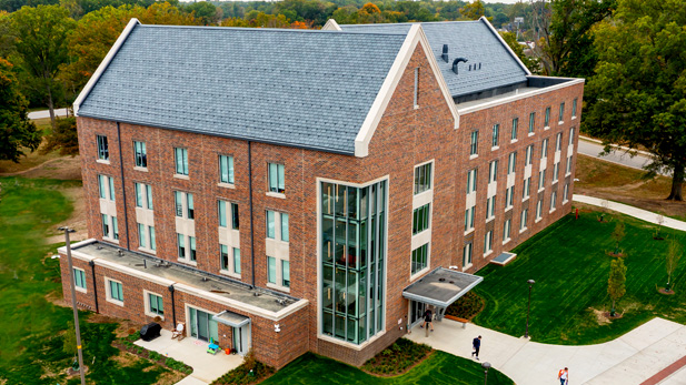 Exterior of Rose-Hulman’s newest residence hall 