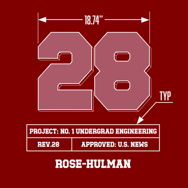 Number One Graphic for Undergraduate Engineering Education for the 28th Consecutive Year